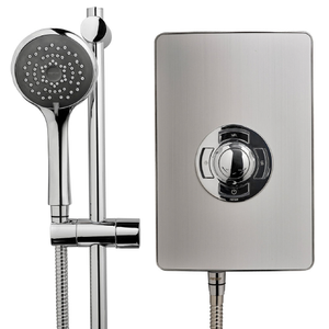 Triton - Aspirante 8.5kw Electric Shower - Brushed Steel
