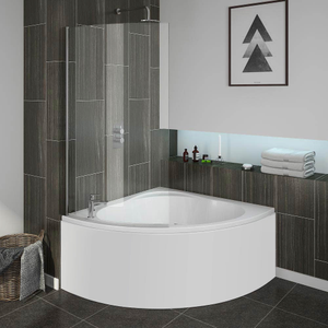 Laguna Corner Shower Bath with Screen + Panel