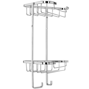 Croydex Corner Shower Storage Basket Chrome (Small - 2 Tier)