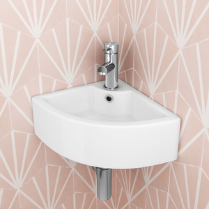 Bermuda Corner Cloakroom Basin 1TH - 335 x 335mm