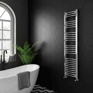 Toreno Heated Towel Rail – Chrome – 400 x 1600mm – Curved Bars