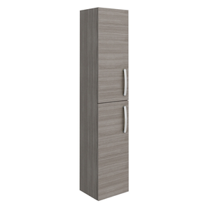 Brooklyn Wall Hung 2-Door Tall Storage Cabinet - Grey Avola