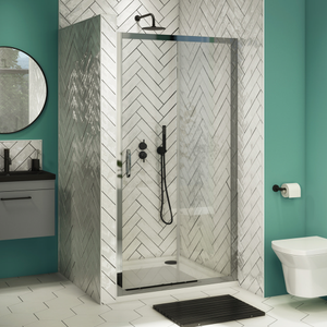 Newark Sliding Shower Door - Various Sizes (Height - 1850mm) 1200mm