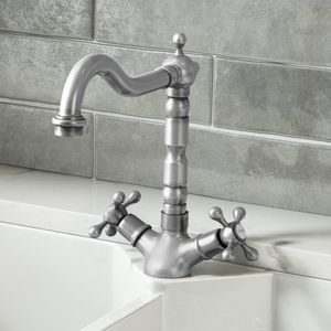 Bower Britannia Classic Mono Sink Mixer - Brushed Nickel