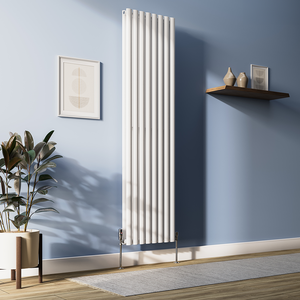 Metro Vertical Radiator - White - Double Panel (1800mm High) 472mm Wide