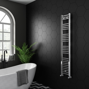 Toreno Heated Towel Rail – Chrome – 300 x 1600mm – Straight Bars