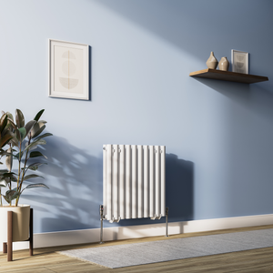 Metro Horizontal Radiator - White - Double Panel (600mm High) 590mm Wide