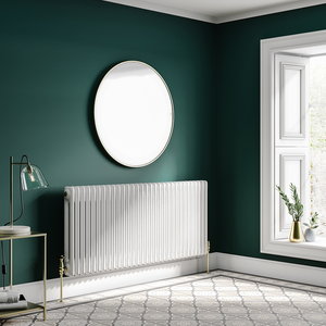 Keswick 600 x 1370mm Cast Iron Style Traditional 2 Column White Radiator