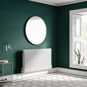 Keswick 600 x 1010mm Cast Iron Style Traditional 2 Column White Radiator