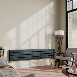 Urban Horizontal Radiator - Anthracite - Double Panel (1600mm Wide) 304mm High