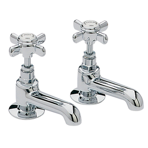 Heritage - Dawlish Basin Pillar Taps - Chrome