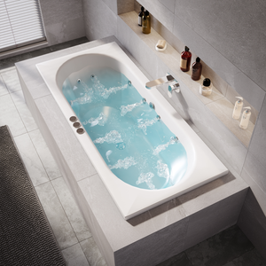 Laguna Whirlpool Spa 12 Jet Round Double Ended Bath 1800 x 800mm