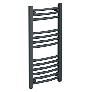 Toreno Heated Towel Rail – Anthracite – 400 x 800mm – Curved Bars