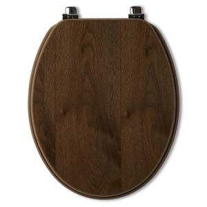 Tavistock Millennium Toilet Seat with Chrome Hinge - Various Colour Options Walnut