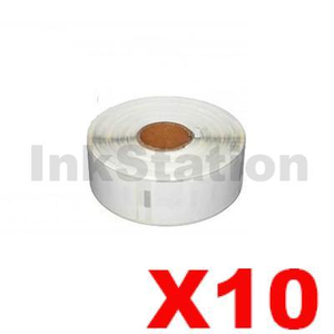 10 x Dymo SD99010 / S0722370 Compatible White Label Roll 28mm x 89mm - 130 labels per roll