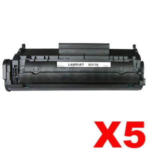 5 x HP Q2612A (12A) Compatible Black Toner Cartridge - 2,000 Pages
