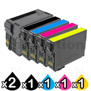 6 Pack Compatible for Epson 410XL (C13T339192-C13T340492) High Yield Inkjet Cartridges [2BK,1PBK,1C,1M,1Y]