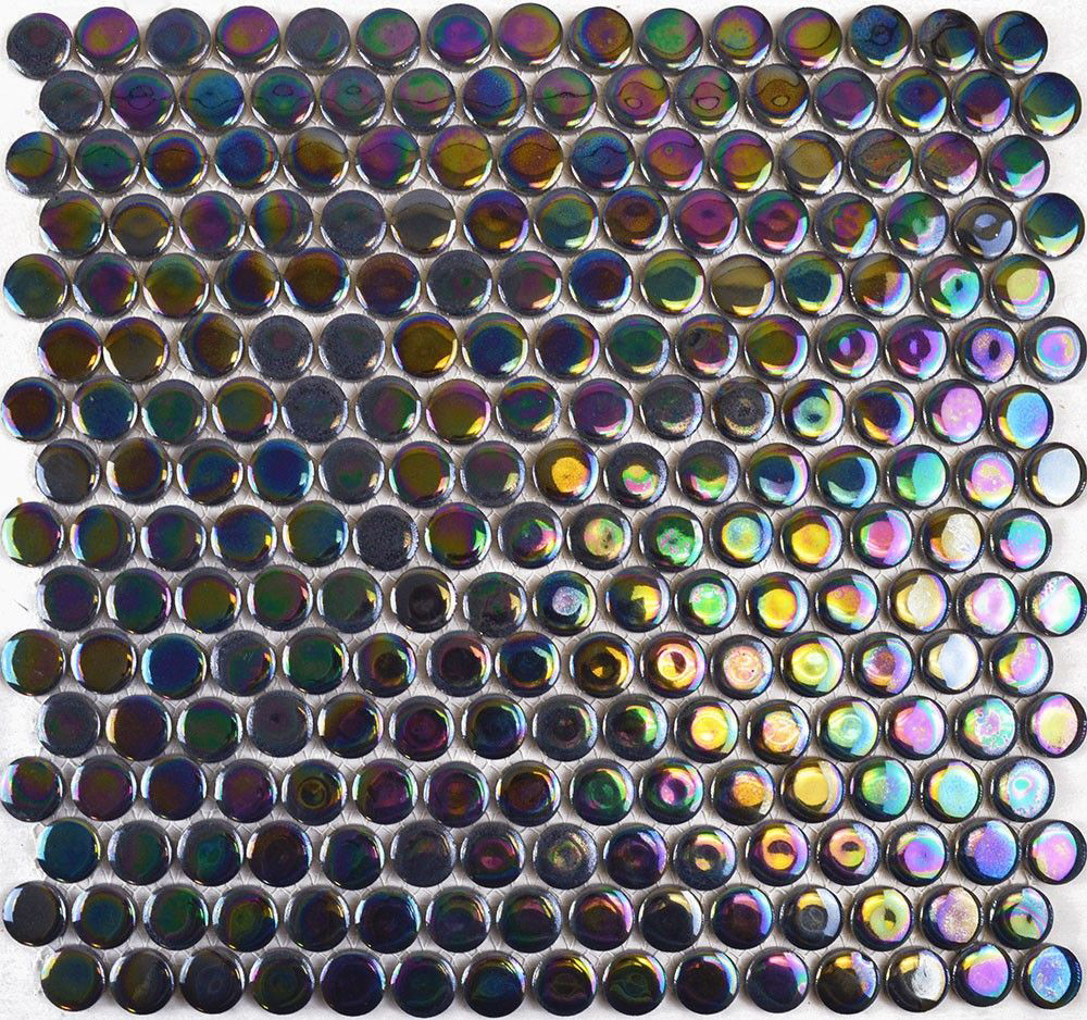 Circular Luster Mosaic Tiles