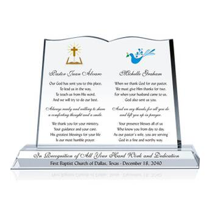 Pastor & Wife Appreciation Gift Plaque