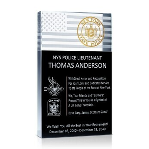 Thin Blue Line PO Retirement Plaque