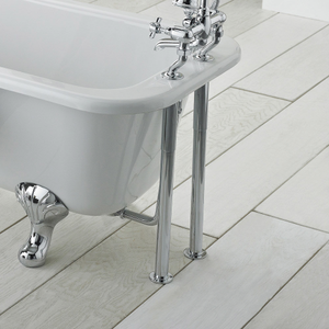 Traditional Chrome Adjustable Shrouds for Roll Top Baths