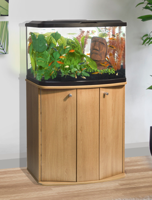 Marina Vue 60 Aqaurium And Cabinet Set in Oak