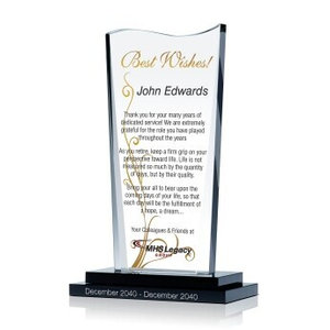 Wave Employee Retirement Award Plaque
