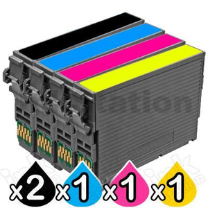 5 Pack Compatible for Epson 252XL Ink Cartridges [C13T253192-C13T253492] [2BK,1C,1M,1Y]