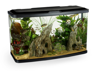 Marina Vue 87 Aqaurium Set in Black