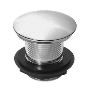 Chrome Unslotted Bath Waste with No Overflow