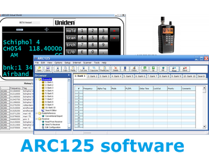 ARC125 is the Windows programming and control Uniden UBC125XLT / AE125H / BC125AT / BC126AT scanners USB stick - Windows 7 8 10 11.