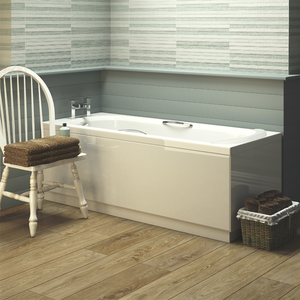 Danbury Single Ended Bath with Headrest &amp; Grips 1700 x 700mm