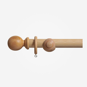 28mm Qhd Natural Ball Curtain Pole