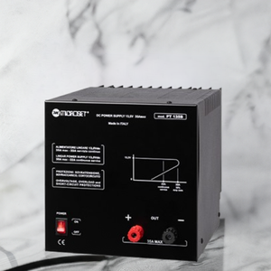Microset PT-135b is a 28-30 Amp linear power supply designed to provide a stable 13.5VDC output.