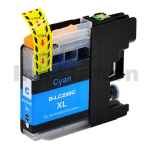 Compatible Brother LC-235XLC Cyan High Yield Ink Cartridge - 1,200 pages