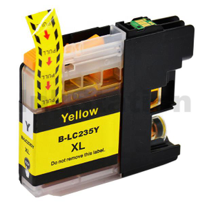 Compatible Brother LC-235XLY Yellow High Yield Ink Cartridge - 1,200 pages