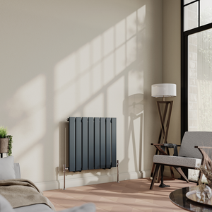 Urban Horizontal Radiator - Anthracite - Single Panel (600mm High) 608mm Wide