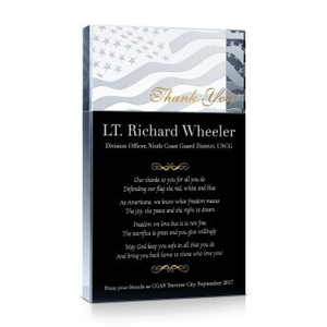 Flag Coast Guard Appreciation Plaque