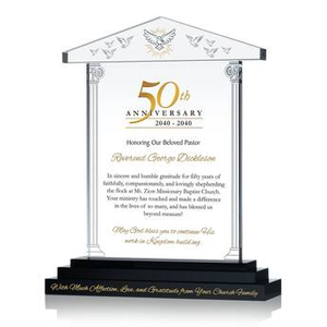50th Pastoral Anniversary Gift Plaque