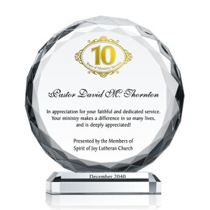 Sunflower Pastor Anniversary Plaque