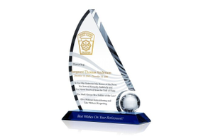 Sailboat Police Retirement Plaque