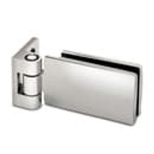 Glass to Wall Door Hinge - Long - Rectangular