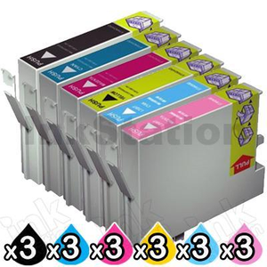 18 Pack Compatible for Epson 81N Series Ink Combo (3 sets) [3BK,3C,3M,3Y,3LC,3LM]
