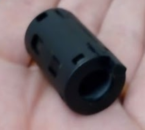 ferrite core block is commonly used to suppress electromagnetic interference absorbing high-frequency noise. RG-213 coaxial cable
