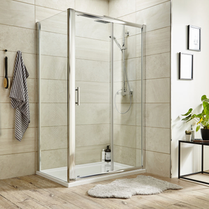Toreno 8mm Rectangular Sliding Door Shower Enclosure - Easy Fit W1000 x D760mm