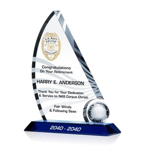 Sailboat Navy Retirement Gift Plaque