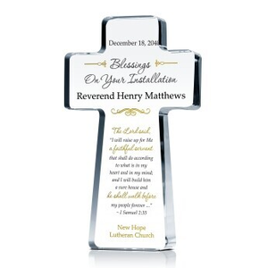 Gift Cross for Pastor Installation