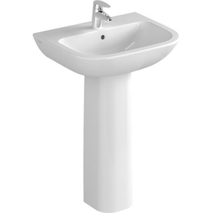VitrA - S20 Model Washbasin &amp; Pedestal 50cm Basin - 1 Tap Hole