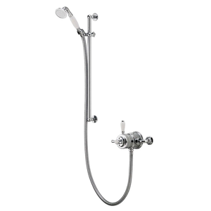 Aqualisa - Aquatique Thermo Exposed Thermostatic Valve with Slide Rail Kit - Chrome