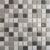 Gloss Grey Mix Square Mosaic Tiles